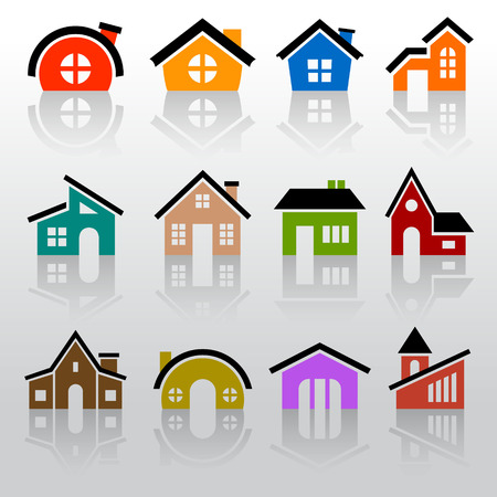 house icon setのイラスト素材