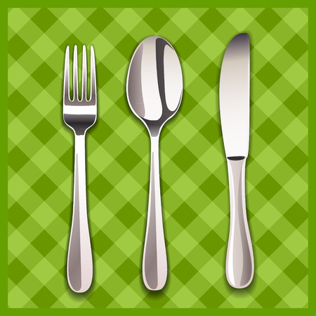 knife, spoon and forkのイラスト素材