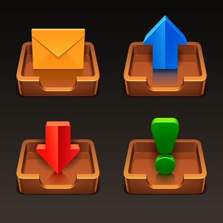 mailbox iconsのイラスト素材