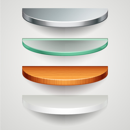 round shelvesのイラスト素材