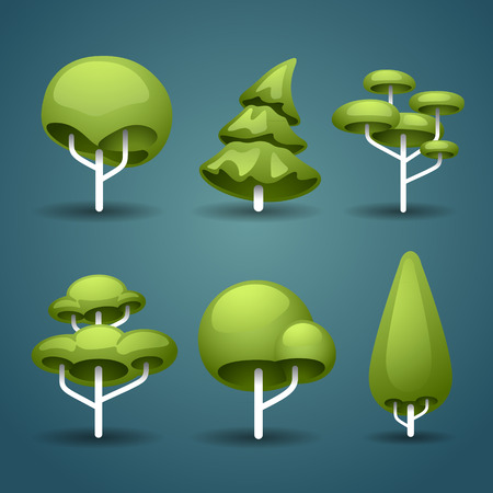 stylized treesのイラスト素材