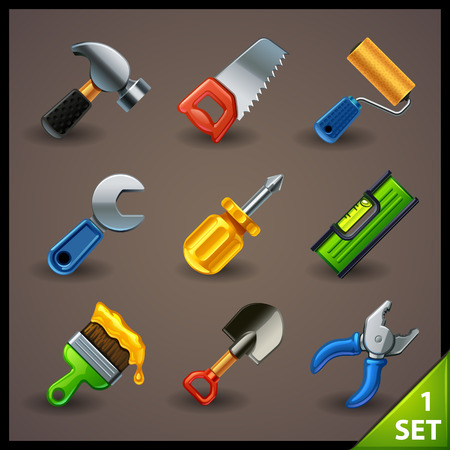 Illustration for tools icon set-1 - Royalty Free Image