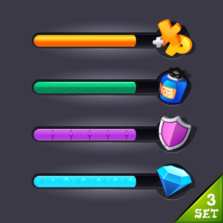 game resource bar-set 3のイラスト素材