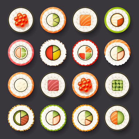 sushi icon setのイラスト素材
