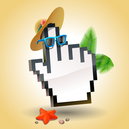 Travel cursor hand iconのイラスト素材