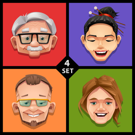 Funny face illustration-set 4のイラスト素材