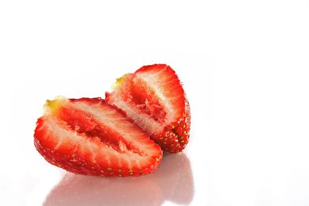 Strawberry isolated on white backgroundの写真素材