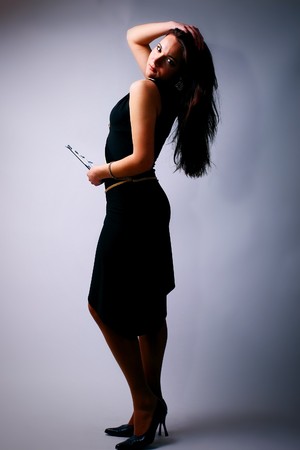 beautiful woman shot in studioの写真素材