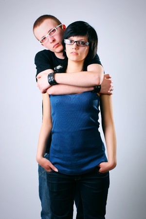 Photos Happy Couple in studioの写真素材