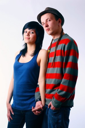 Photos Happy Couple in studioの写真素材