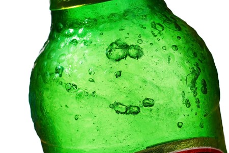 A nice chilled beer bottle close upの写真素材