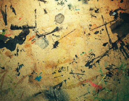 Grunge wooden board with paint の写真素材