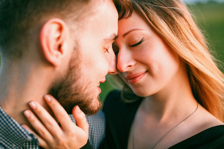 Romantic love story of Young couple.の写真素材