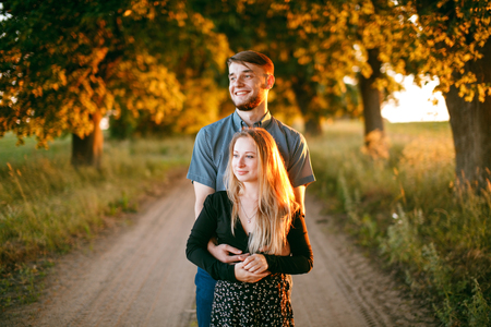 Romantic love story of Young couple.の写真素材