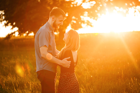 Romantic love story of Young couple.の写真素材