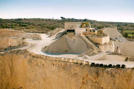 Carrier near Dingli cliffs on Malta islandの写真素材