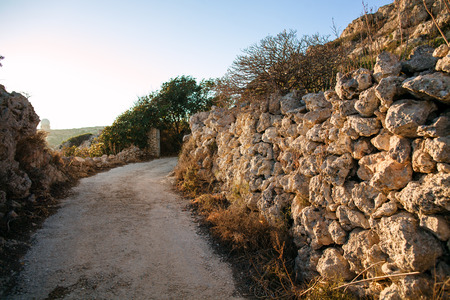 Dingli Cliffs, one of the most beautiful parts of the shore at the island Malta.の写真素材