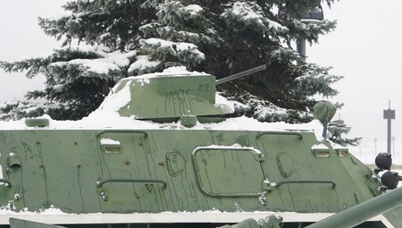 Armored tank in Memorial of the Great Patriotic War in Donetsk,の写真素材