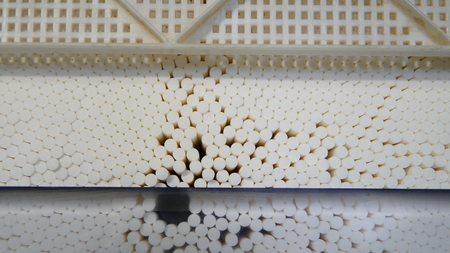 Cigarettes production line in a tobacco inductry factoryの写真素材