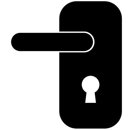 Door handle and keyhole isolated background vector imageのイラスト素材