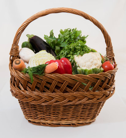 Vegetables in bagの写真素材