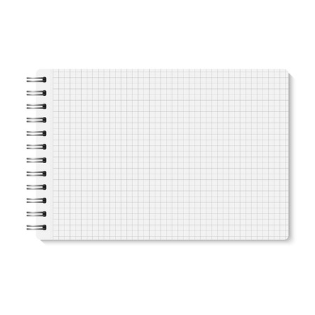 Realistic opened spiral bound notebookのイラスト素材