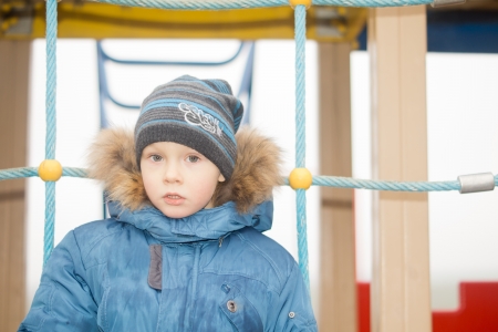 A kid enjoying in childrenの写真素材