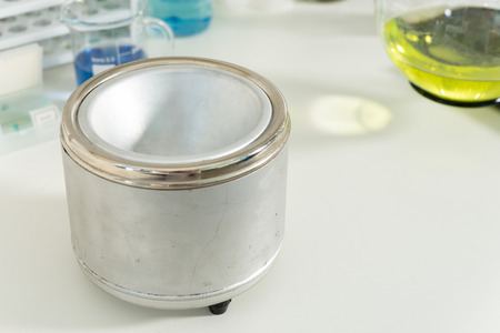 Chemical equipment in laboratory. Healthcare and biotechnology conceptの写真素材