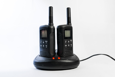The radios are ready for service and negotiations at workの写真素材
