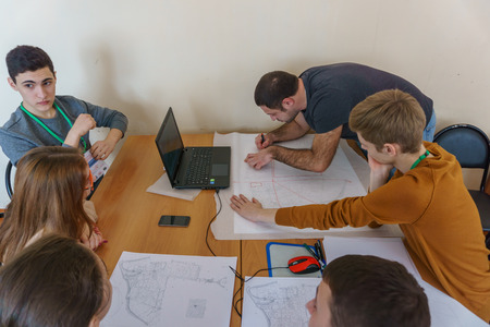 Millerovo/ Rostov region/ Russia - 31 March 2018: Workshop in the city of Millerovo with young...