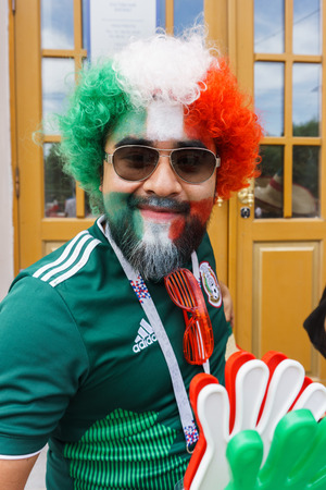 Rostov-on-Don / Russia - 23 June 2018: A lot of fans and volunteers are walking along the streets of Rostov-on-Don before the match Republic of Korea-Mexico World Cup 2018のeditorial素材
