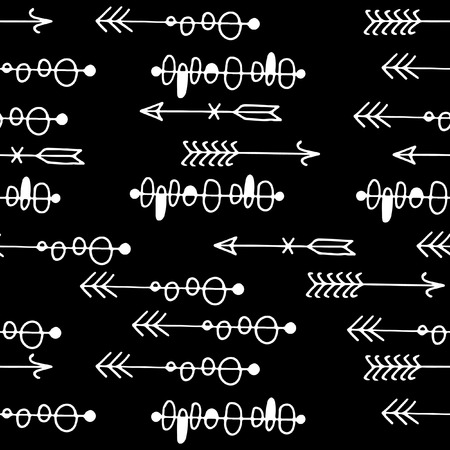 Hand drawn rustic arrow seamless patternのイラスト素材