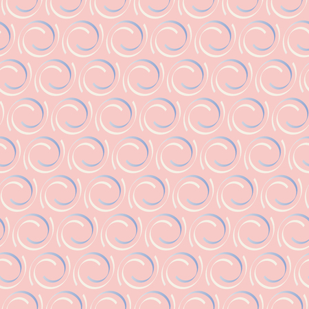 Geometrical seamless pattern in gentle beige, pink and blue colorsのイラスト素材