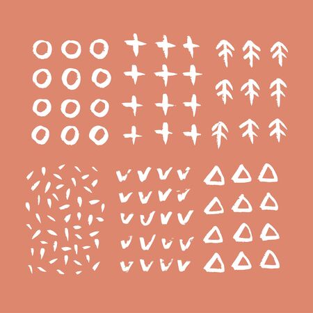 Set of minimal scandinavian patterns design. vectorのイラスト素材