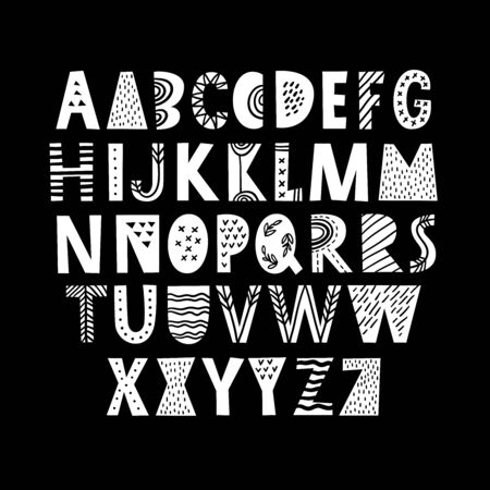 A close up of alphabets. Vector illustrationのイラスト素材