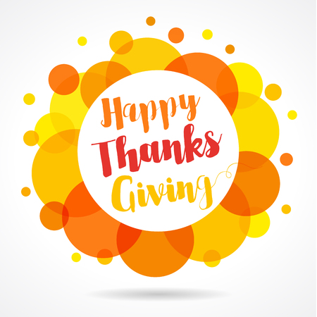 Happy Thanksgiving Day. Season design style Happy Thanksgiving Day vector label and iconのイラスト素材