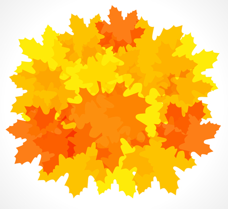 Red and yellow maple leafのイラスト素材