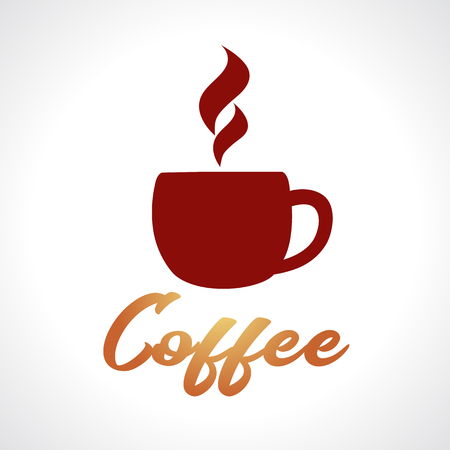 Coffee shop hot cup logo.のイラスト素材
