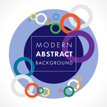 Abstract circle geometric colored bubbles design and background. Abstract vector background for modern design, cover, template, decorated, brochure, flyerのイラスト素材