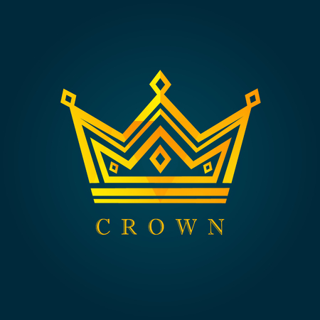 King crown facet icon. Vector of luxury facet. Dad my king illustrationのイラスト素材