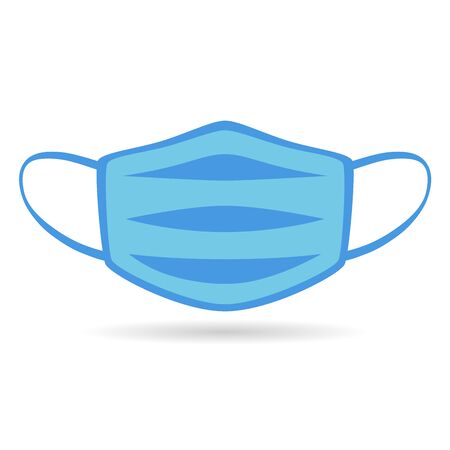 Mouth guard mask, medicine respirator. Vector icon illustration for virus preventionのイラスト素材