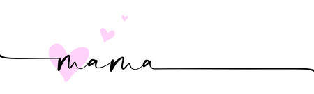 Slogan mom. Super mom or mommy for mothers day ideas. Funny vector best quotes for banner or wallpaper. Vector calligraphy and hearts for Mother's Dayのイラスト素材