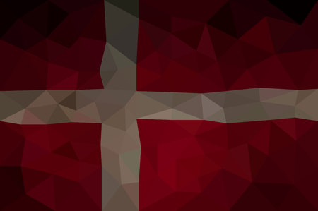 Denmark high poly flagのイラスト素材