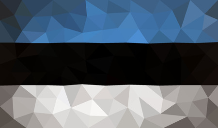 Estonia high poly flagのイラスト素材