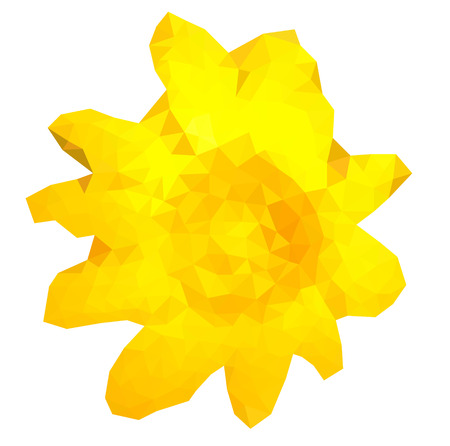 Triangulated yellow flowerのイラスト素材
