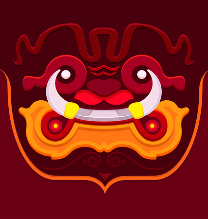 Face of thai giant, Vintage traditional Thai style, Vector illustratorのイラスト素材