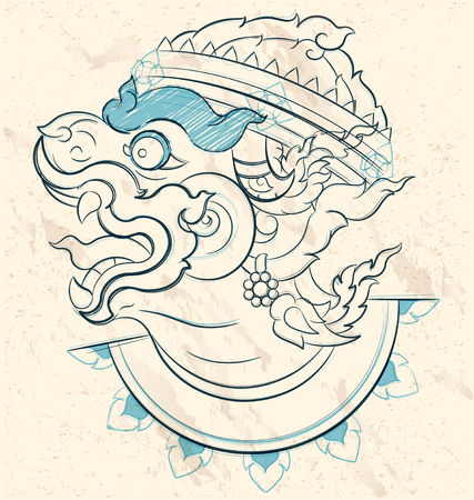 Hanuman is a very powerful and strong god, Vector illustratorのイラスト素材