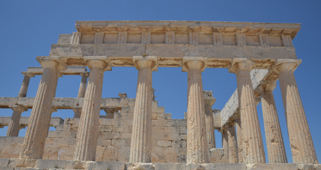 Temple of Aphaea. Aegina Island Greeceの写真素材