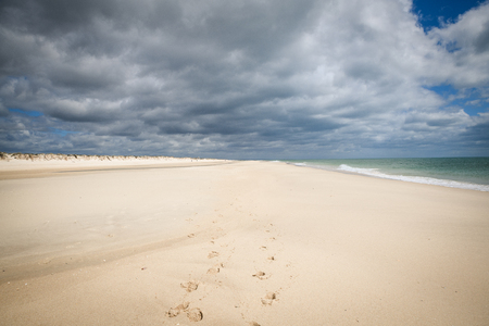 Barril Beach Tavira Portugalの写真素材
