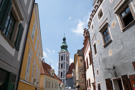Old town of Cesky Krumlov Czech Republicの写真素材